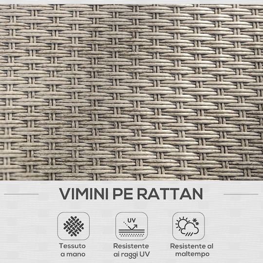 Set Cameră De Zi Pentru Exterior 5 Piese Rattan