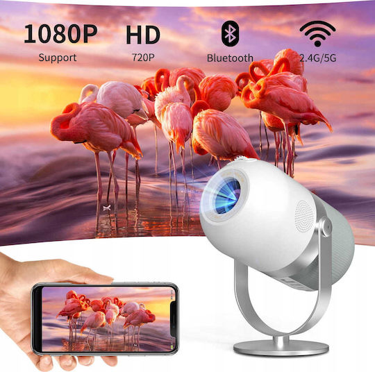 Zenwire H6 7684938 Mini Projector LCD Full HD Λάμπας LED με Wi-Fi και Ενσωματωμένα Ηχεία
