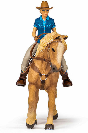 Papo Calul Vestului Sălbatic Și Cowgirl Pentru 3+ Ani 19 Cm