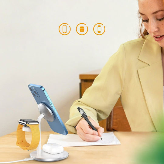 Choetech Зарядно Magsafe Бял (Inductive T585-F)