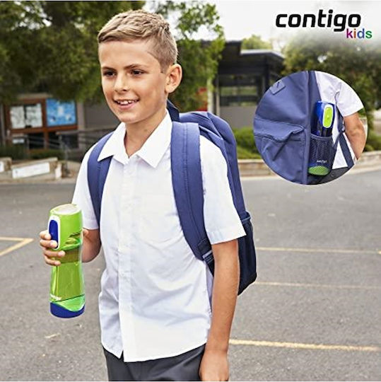 Contigo Детска Пластмасова Детска Бутилка за Вода Non Spill Син 500ml