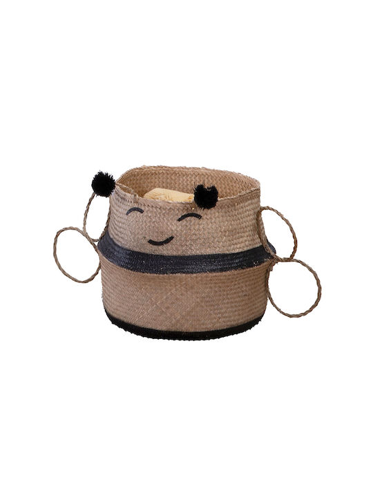 Decorative Basket Wicker with Handles Beige 40x40x35cm Nef-Nef Homeware