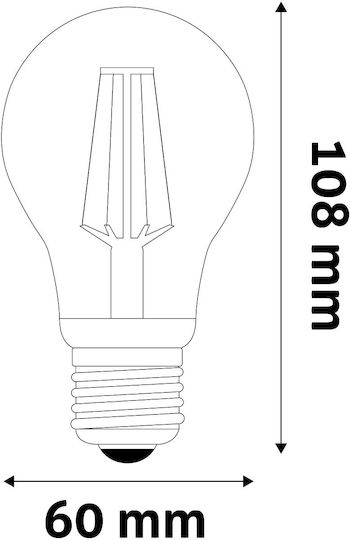 Avide Λάμπα LED 10.5W 108mm για Ντουί E27 και Σχήμα A60 Θερμό Λευκό 521lm