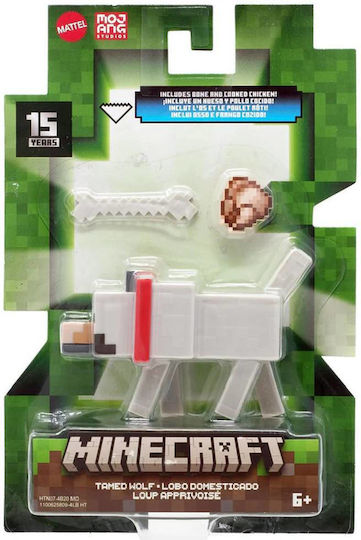 Action Figure Anniversary Minecraft Tamed Wolf for 6+ Years 8cm.