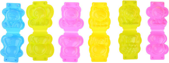Creative Set Plastic Mass 6 Colors Animals Molds Za4651