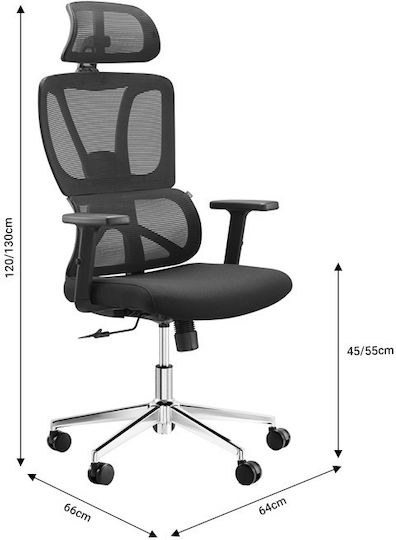 Pakketo Aish Executive Chair with Adjustable Arms Black