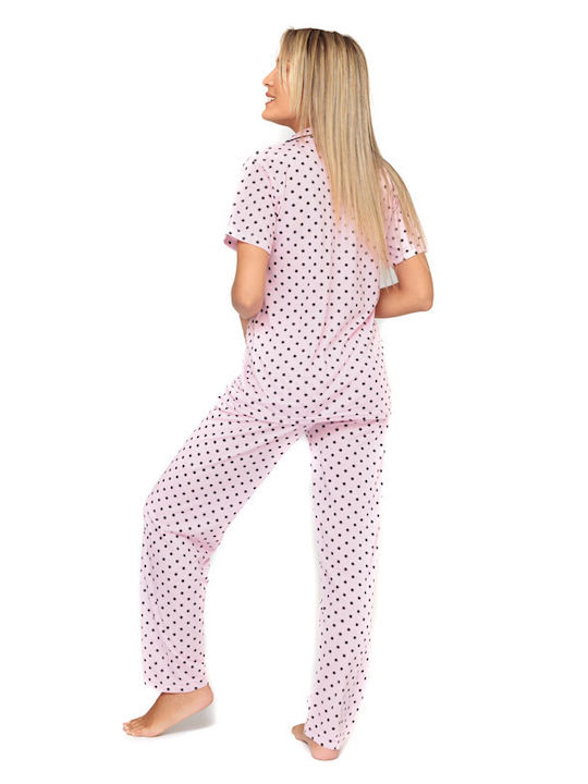 Sommer Damen Pyjama-Set Flieder