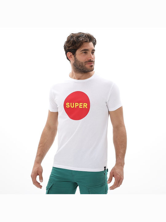 Van Hipster T-shirt Bărbătesc cu Mânecă Scurtă White