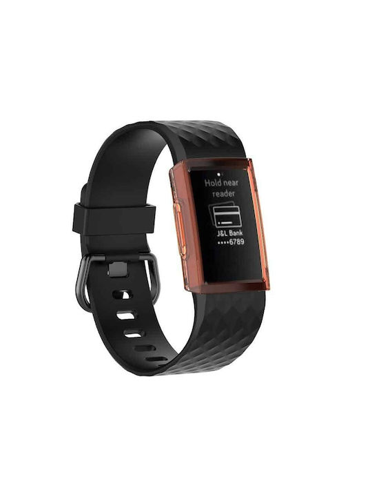 Edman Carcasă de Silicon în culoarea Roșu pentru Fitbit Charge 3