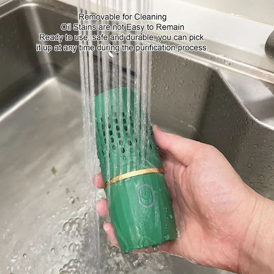 Purificator portabil profesional Purificator portabil de tip capsulă verde Tip de sterilizare automată Sterilizare dezinfecție Purificator de curățare a alimentelor Fructe legume carne Carne Rezistent la apă Wirel Charging