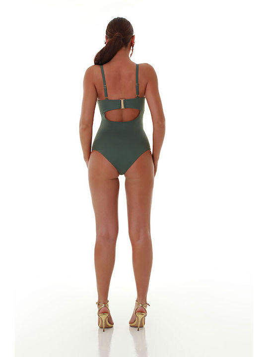 One-Piece Swimsuit Khaki