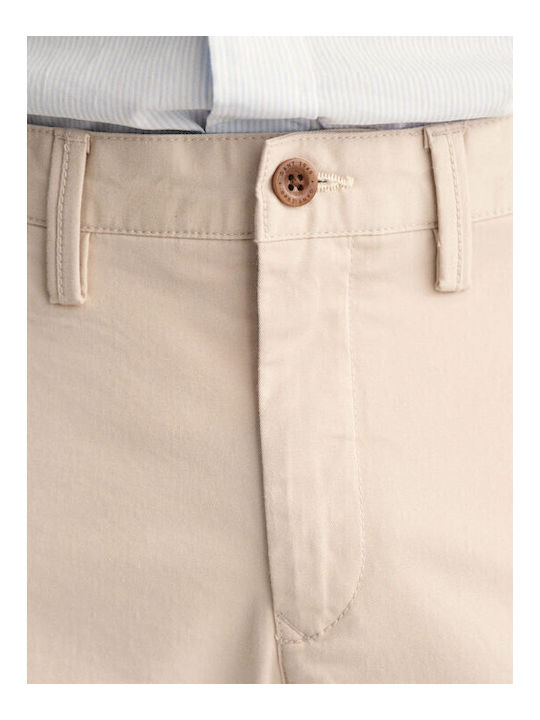 Trousers Chino Elastic in Slim Fit Cream