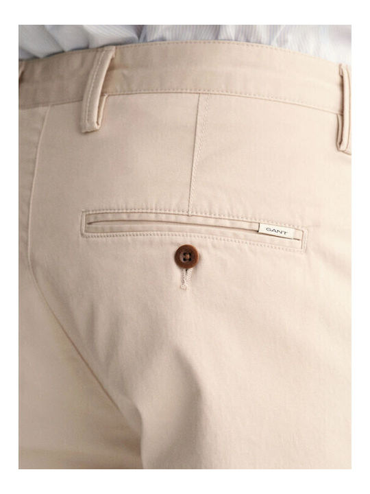 Trousers Chino Elastic in Slim Fit Cream