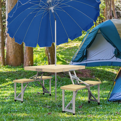 Outsunny Aluminum Foldable Table for Camping