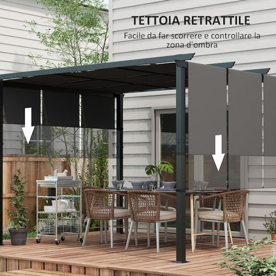Garden Pergola Gazebo Pergola in Grey Colour 350x350cm