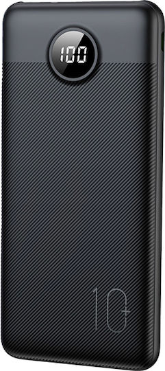 Veger L10S Power Bank 10000mAh 20W με 2 Θύρες USB-A και Θύρα USB-C Power Delivery / Quick Charge 3.0 Μαύρο
