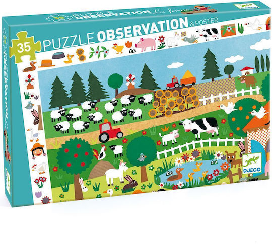 Kids Puzzle The Farm for 3+ years+ Years 35pcs Djeco