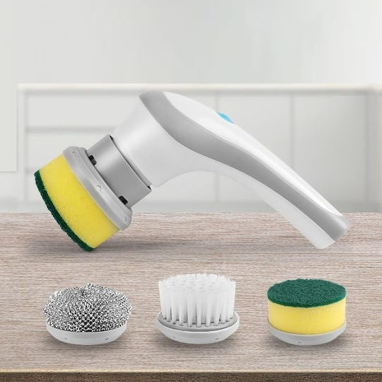 Plastic Cleaning Brush with Handle White