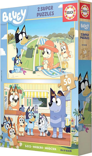 Ξύλινο Παιδικό Puzzle Bluey για 3+ Ετών 100pcs Educa