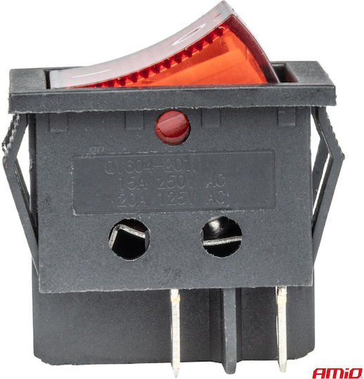 AMiO Διακόπτης On/Off Αυτοκινήτου 12V-24V Universal Mercedes-Benz V Κόκκινο