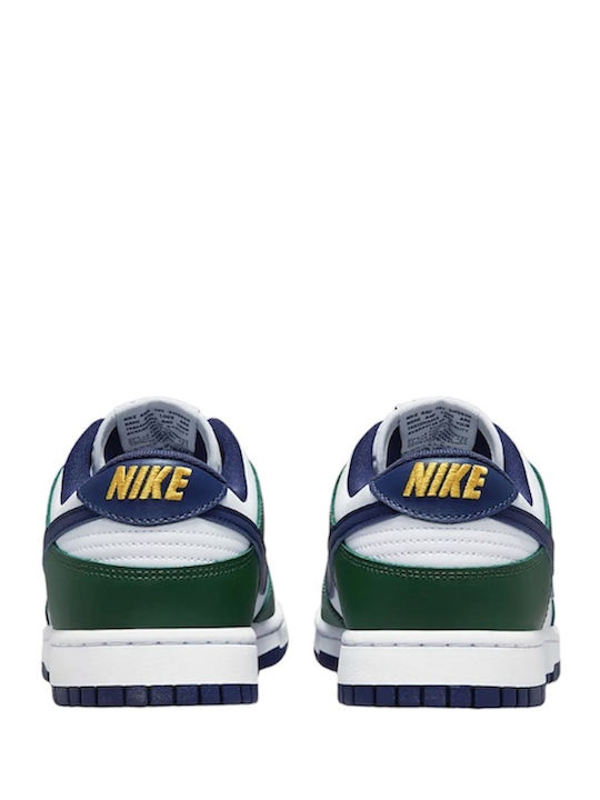 Nike Dunk Low Ανδρικά Sneakers Fir / White / University Gold / Midnight Navy