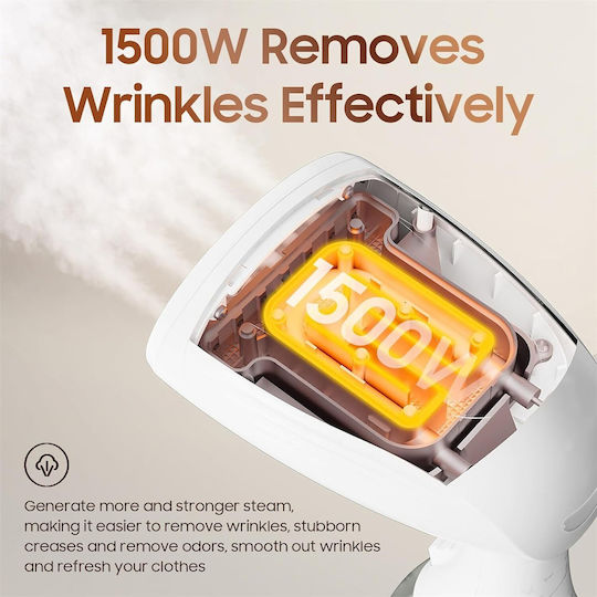 Kleiderdampfer Hand 1500W mit Behälter 300ml Orange