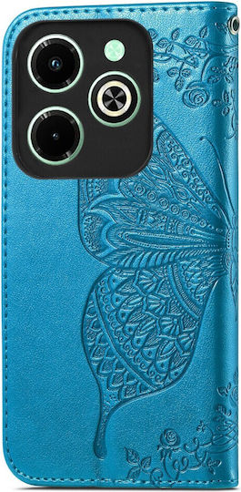 Butterfly Back Cover Δερματίνης / Πλαστικό / Σιλικόνης Μαγνητικό Μπλε (Realme Note 50)