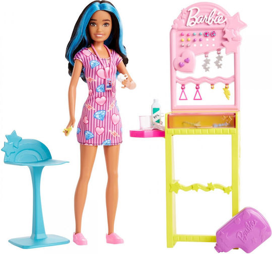 Barbie Skipper First Job Ear Piercing Set Păpușă pentru 3+ ani+ Ani 25.4cm.