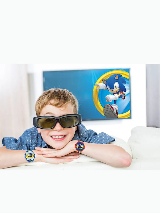 AS Kinder-Digitaluhr Sonic mit Kautschuk/Plastikarmband Mehrfarbig Verschiedene Designs/Sortimente von Designs) 1Stück