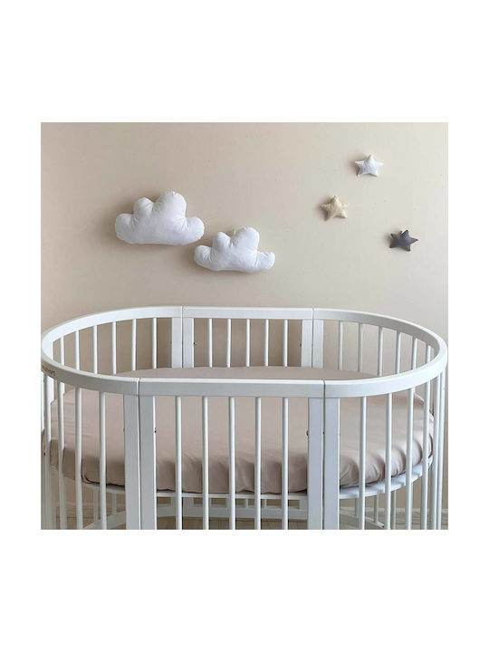 IngVart Baby Sheet Crib Cotton Fitted Brown