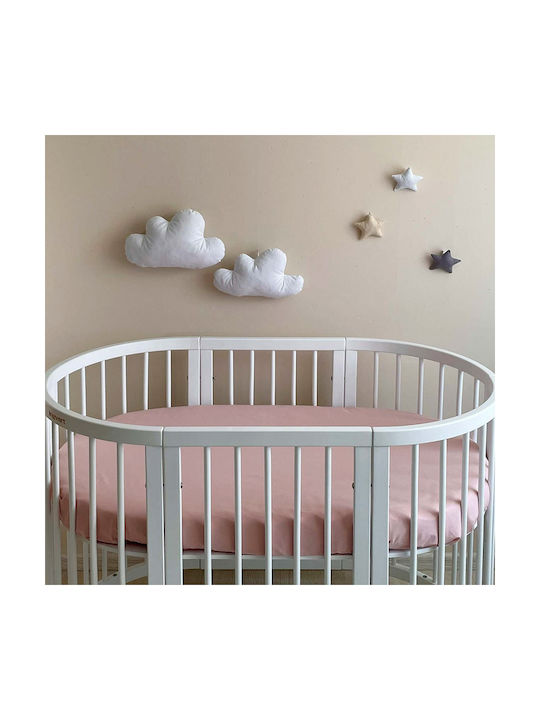 IngVart Baby Sheet Crib Cotton Fitted Antique Pink