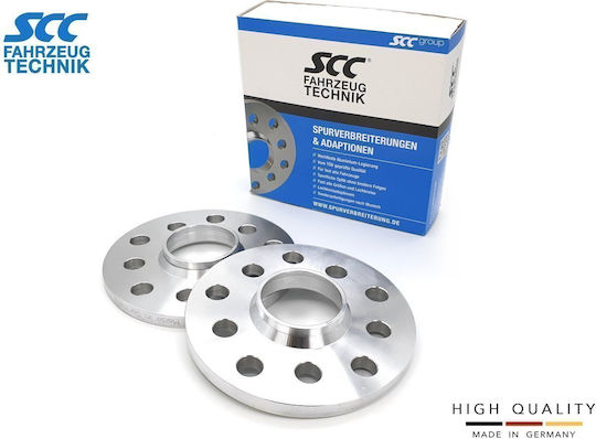 SCC Adaptoare și distanțiere roți auto Aliaj de aluminiu argintiu 7075 Φ65.1mm 10mm (5x110) pentru Opel Vectra 2buc