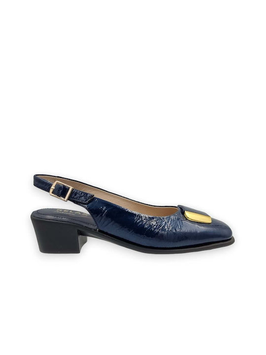 Relax Anatomic Leather Blue Heels