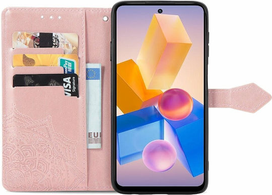 Book Δερματίνης / Πλαστικό / Σιλικόνης Ροζ (Realme Note 50)