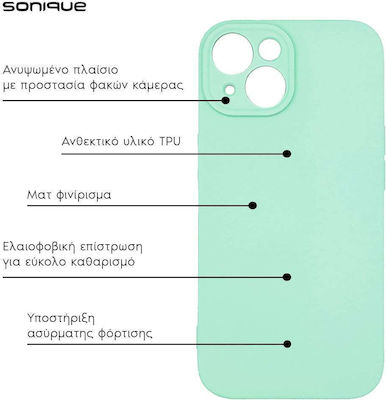 Sonique Back Cover Σιλικόνης / Υφασμάτινο Τιρκουάζ (Galaxy A35)