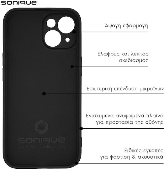 Sonique Back Cover Silicone / Fabric Black (Galaxy A25 5G)