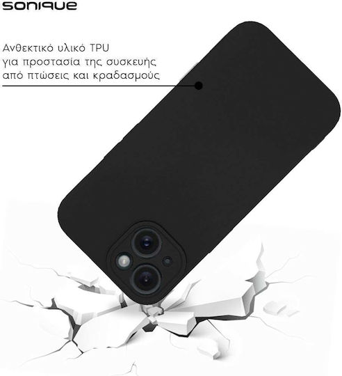 Sonique Back Cover Silicone / Fabric Black (Galaxy A35)