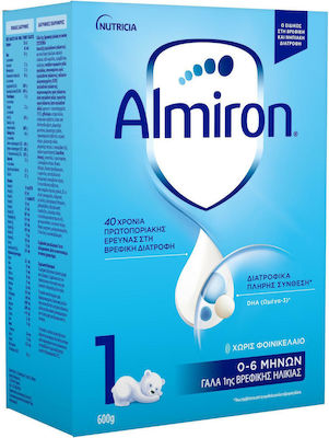 Nutricia Γάλα σε Σκόνη Almiron 1 για 0m+ 600gr