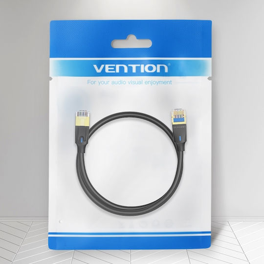 Vention S/FTP Cat.8 (40Gbps) Καλώδιο Δικτύου Ethernet 5m Μαύρο