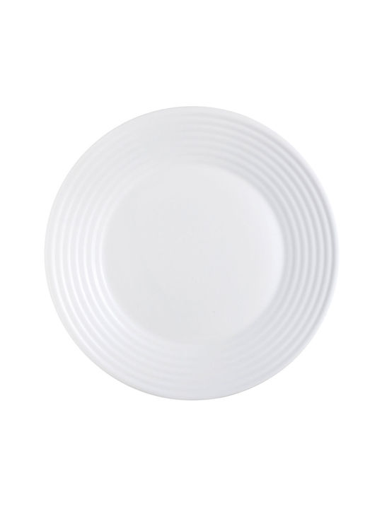 Luminarc Harena Plate Shallow Glass White with Diameter 27cm 24pcs