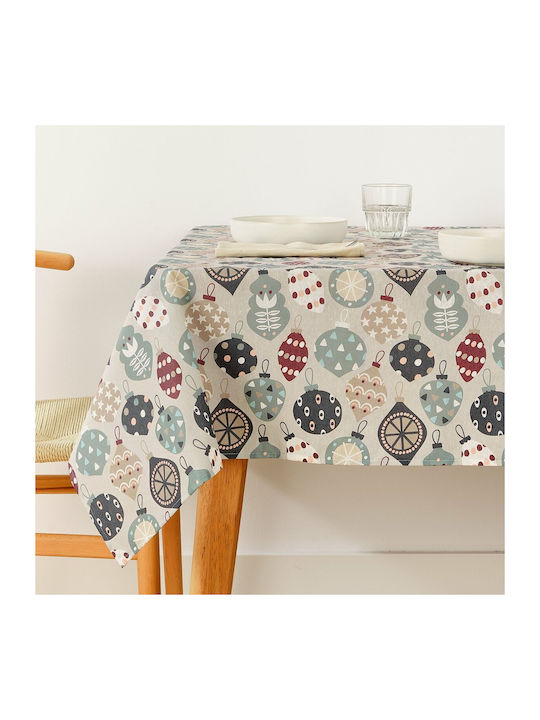 Mauré Christmas Tablecloth Fabric Multicolour L200xW140cm 1pcs