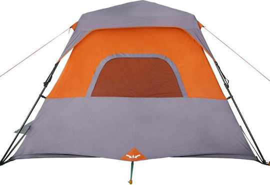 vidaXL Καλοκαιρινή Σκηνή Camping Γκρι για 6 Άτομα 344x282x192εκ.