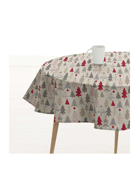 Mauré Christmas Tablecloth Fabric Multicolour D100cm 1pcs