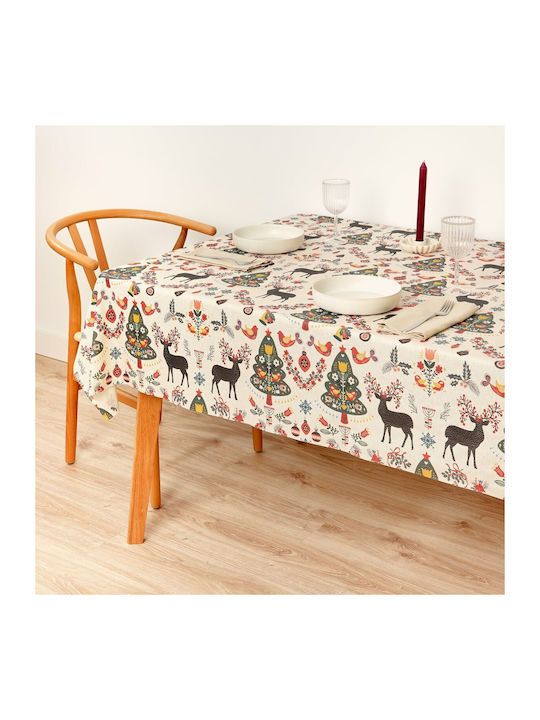 Mauré Christmas Tablecloth Fabric L140xW140cm 1pcs