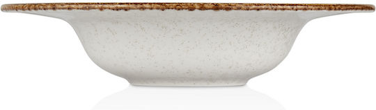 By Bone Plate Soup made of Porcelain with Diameter 28cm
