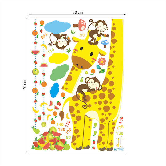 eBest Kids Growth Height Chart Wall Sticker Yellow 180cm