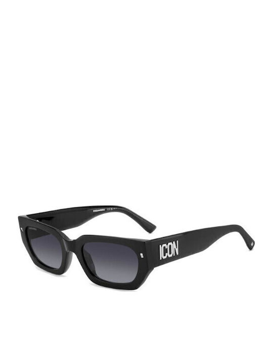Dsquared2 Icon Γυαλιά Ηλίου Μαύρα με Κοκκάλινο Σκελετό