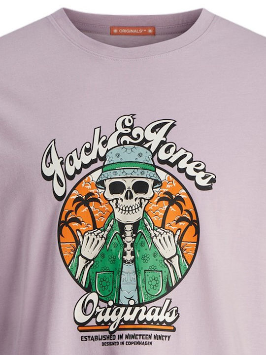 Jack & Jones T-shirt Bărbătesc cu Mânecă Scurtă Lavender