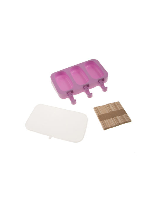 Silicone Ice Cream & Ice Lolly 3 Cups Baking Pan