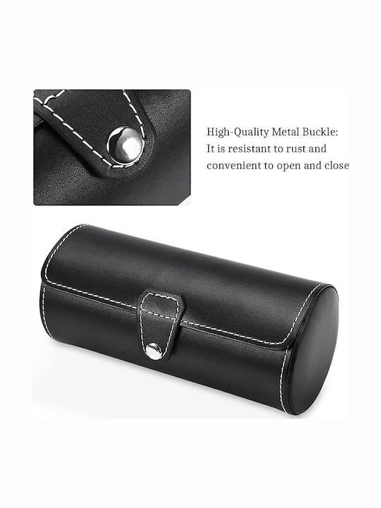 HuiXin Leather Case for 3 watches in Black color HX-070